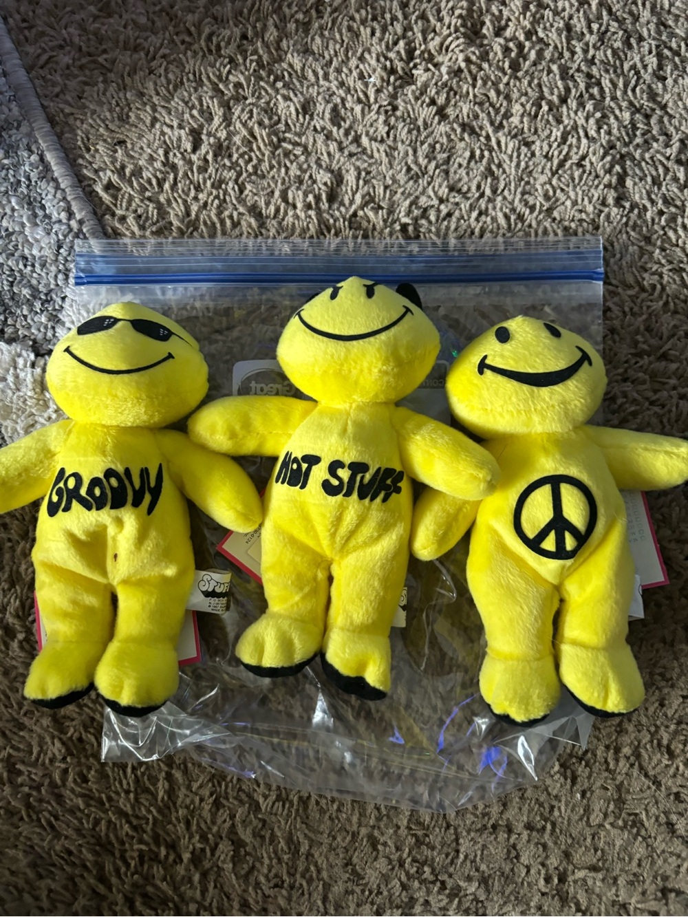 Yellow Smiley Face Plush Toy - Soft Stuffed Animal